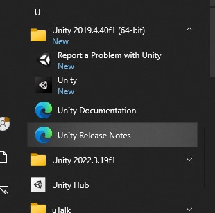 Verify the desired Unity version is available after installation